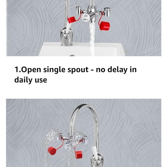 NWT-Lunarlipes Faucet Mounted Eyewash Station. $21 - Picture 6 of 11